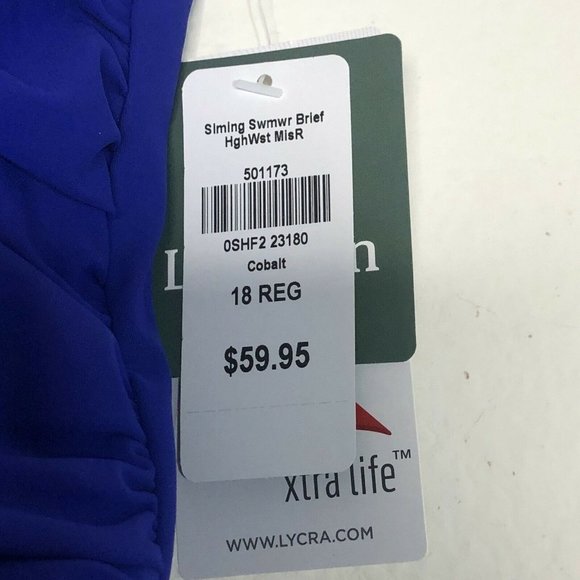 L.L. Bean Swimwear Brief High Waist Sunblocking 18 - Picture 2 of 7